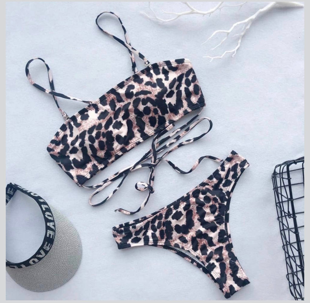 Luna Leopard Bikini Top