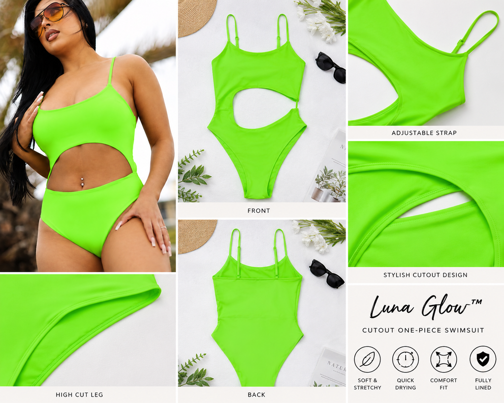 Luna Glow™ Cutout One-Piece Swimsuit